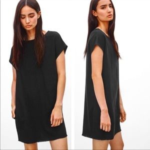 Wilfred Free Artizia Gray Faux Suede Nori Mini Shirt Dress